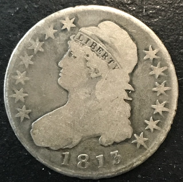 Capped-Bust-Half-Dollar-With-Strange-Die-Mark.-What-May-Have-Caused-This?